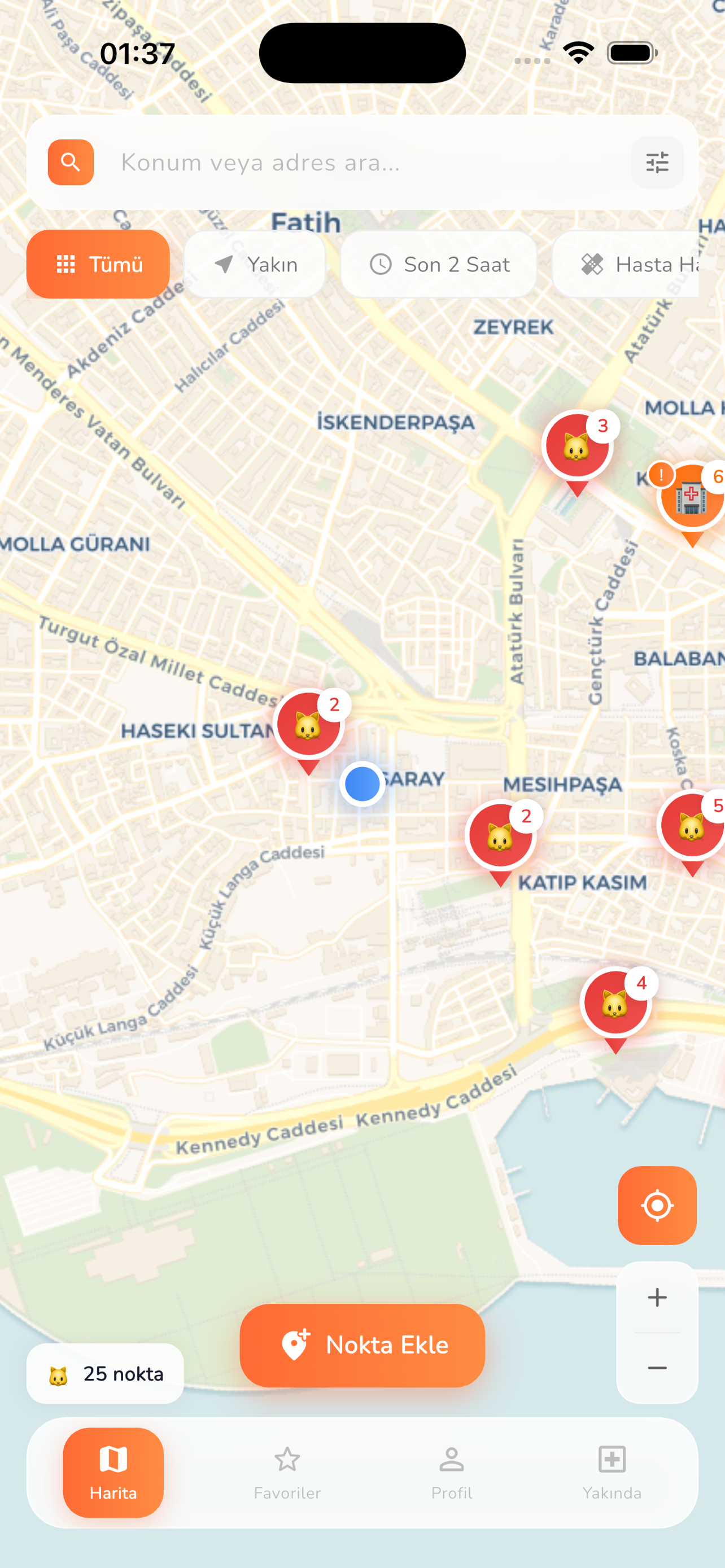 Pati Snap Harita Ekranı